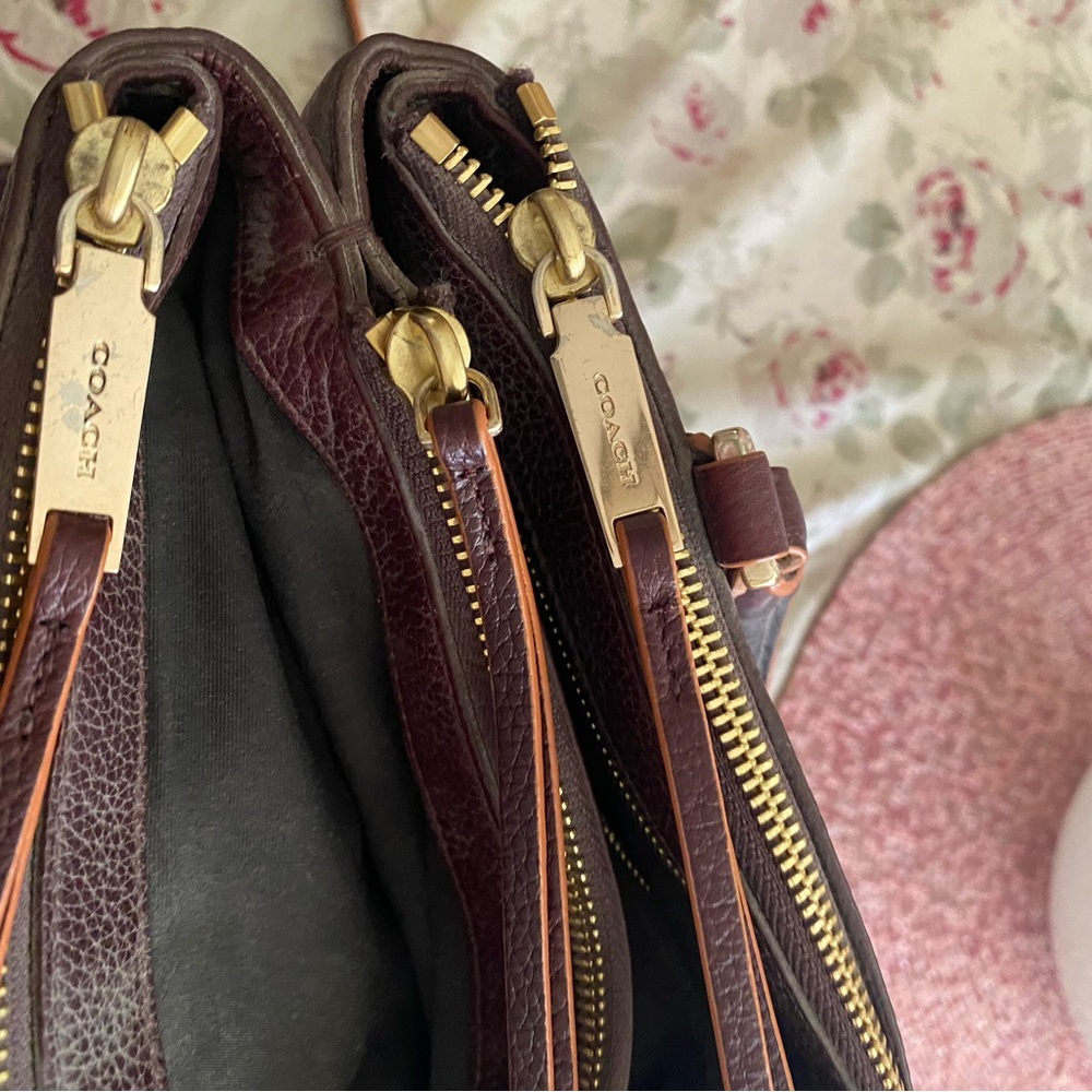 Coach Brown Leather Men's Bag - Picture 4 of 6